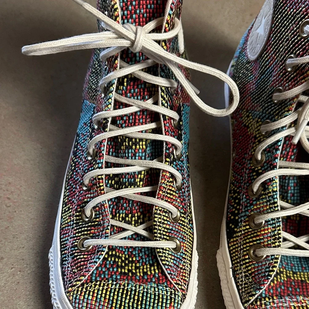 Rare Converse Chuck Taylor All Star Hi Multipanel W Size 10 Embroidered 🆕 - Picture 5 of 13